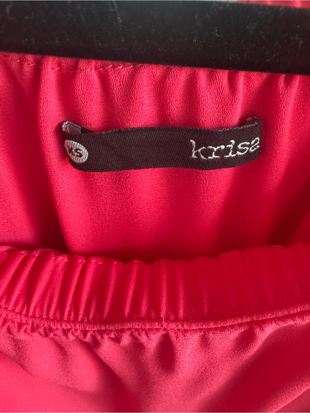 Off-Shoulder Red Ruffle Mini Skirt - Picture 4 of 4